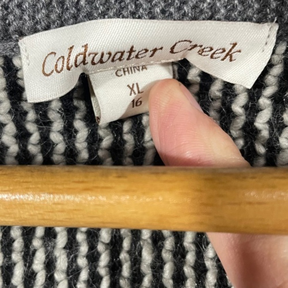Coldwater Creek Women's Alpaca Blend Open Front Knit Cardigan‎ Sweater - Picture 6 of 8